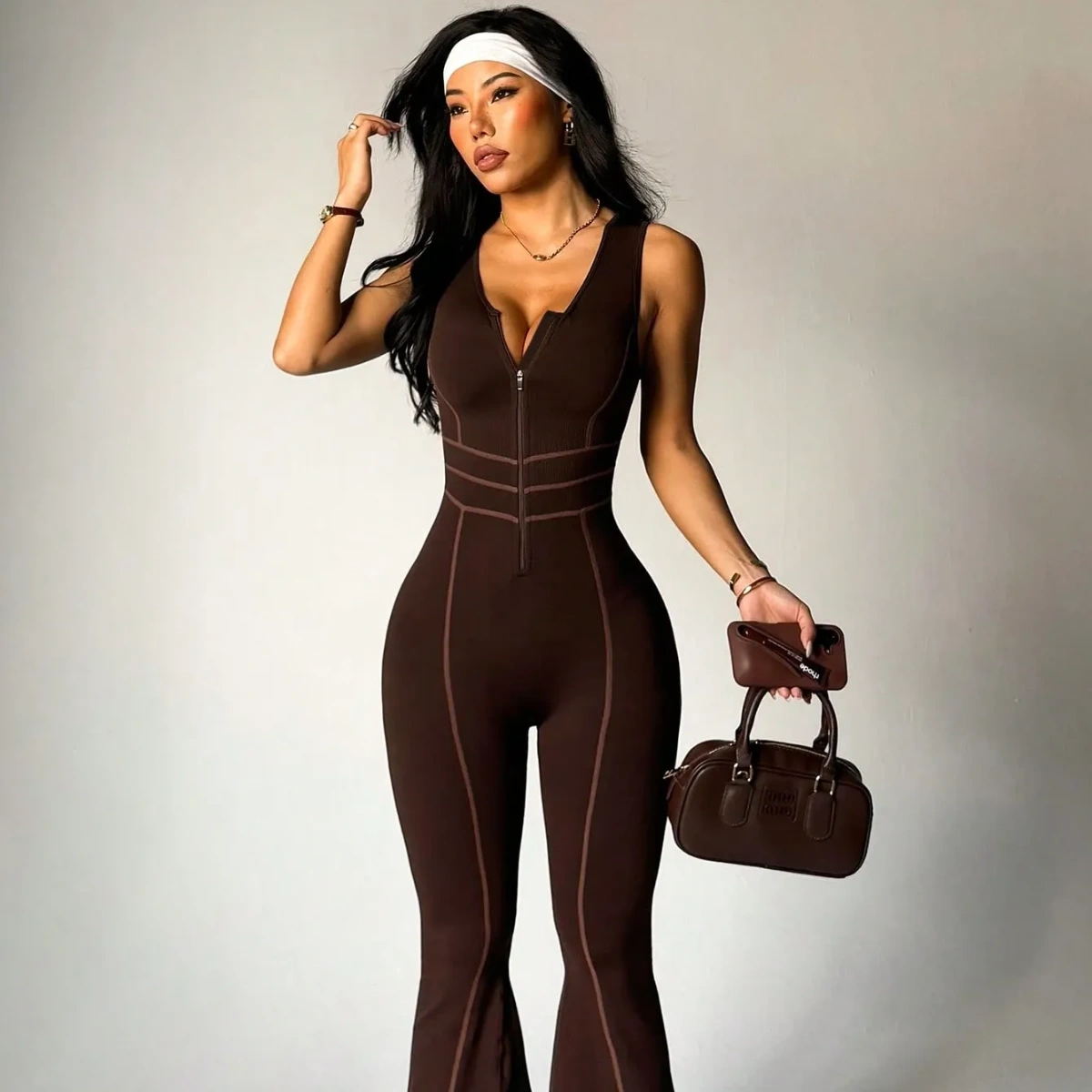 Conjunto deportivo sin mangas y espalda descubierta