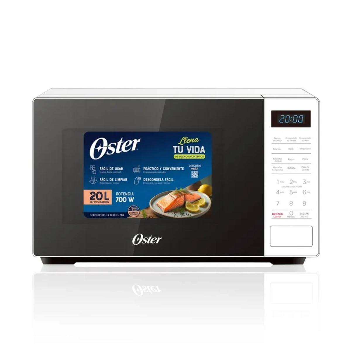 Horno Microondas Oster OGGME2701 Blanco Capacidad 20 Litros - 0.7 Pies Cúbicos