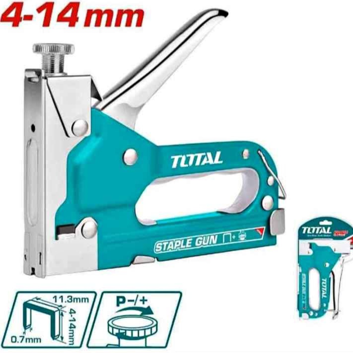 Engrapadora Industrial Con Fuerza Ajustable, Grapas (11.3Mm) Largos 4-14Mm