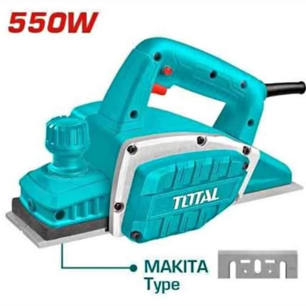 Cepillo eléctrico tipo Makita corriente 110V de 550W
