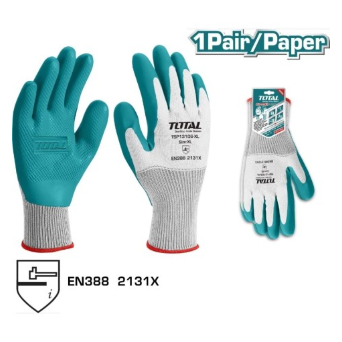 Par de guantes de nitrilo para trabajo industrial
