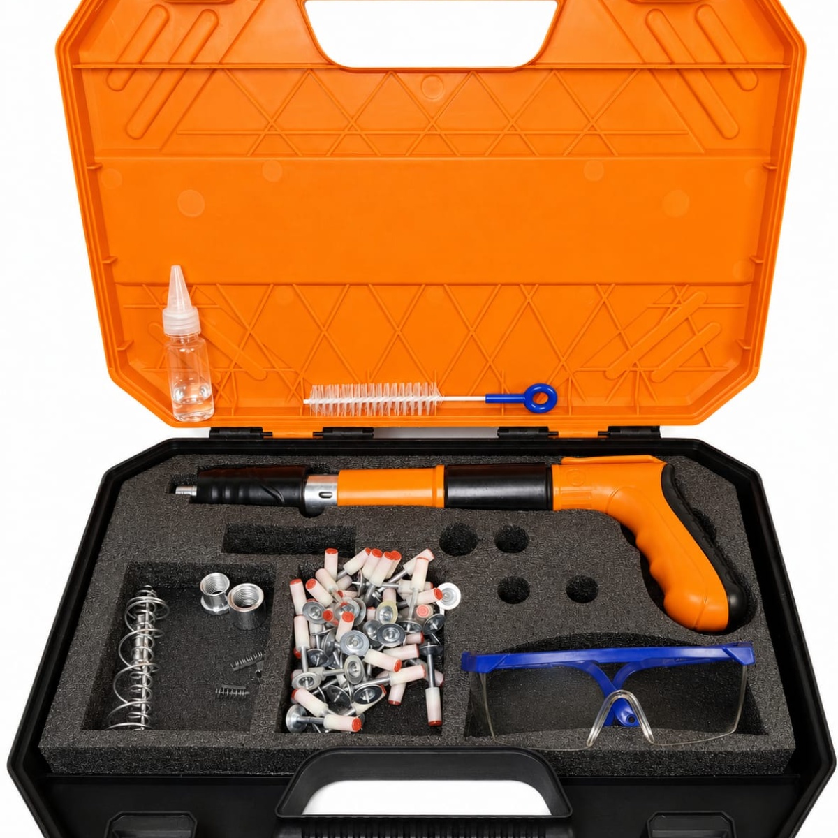 Pistola para Clavos Fulminante con Maletín y Accesorios