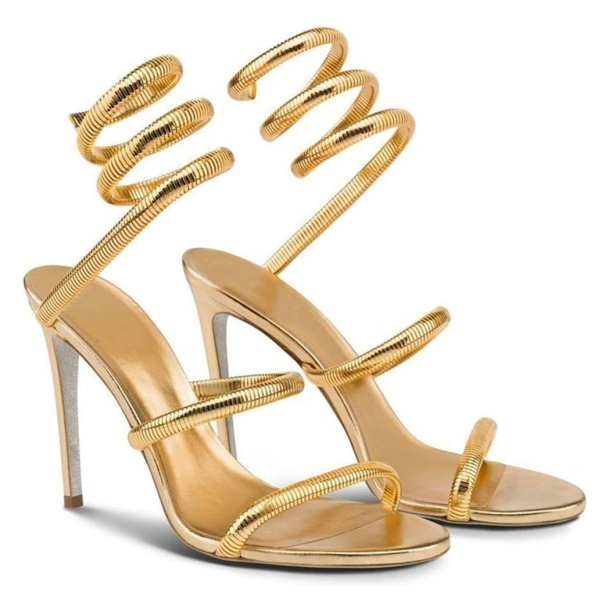 perixir Gold Heels for Women