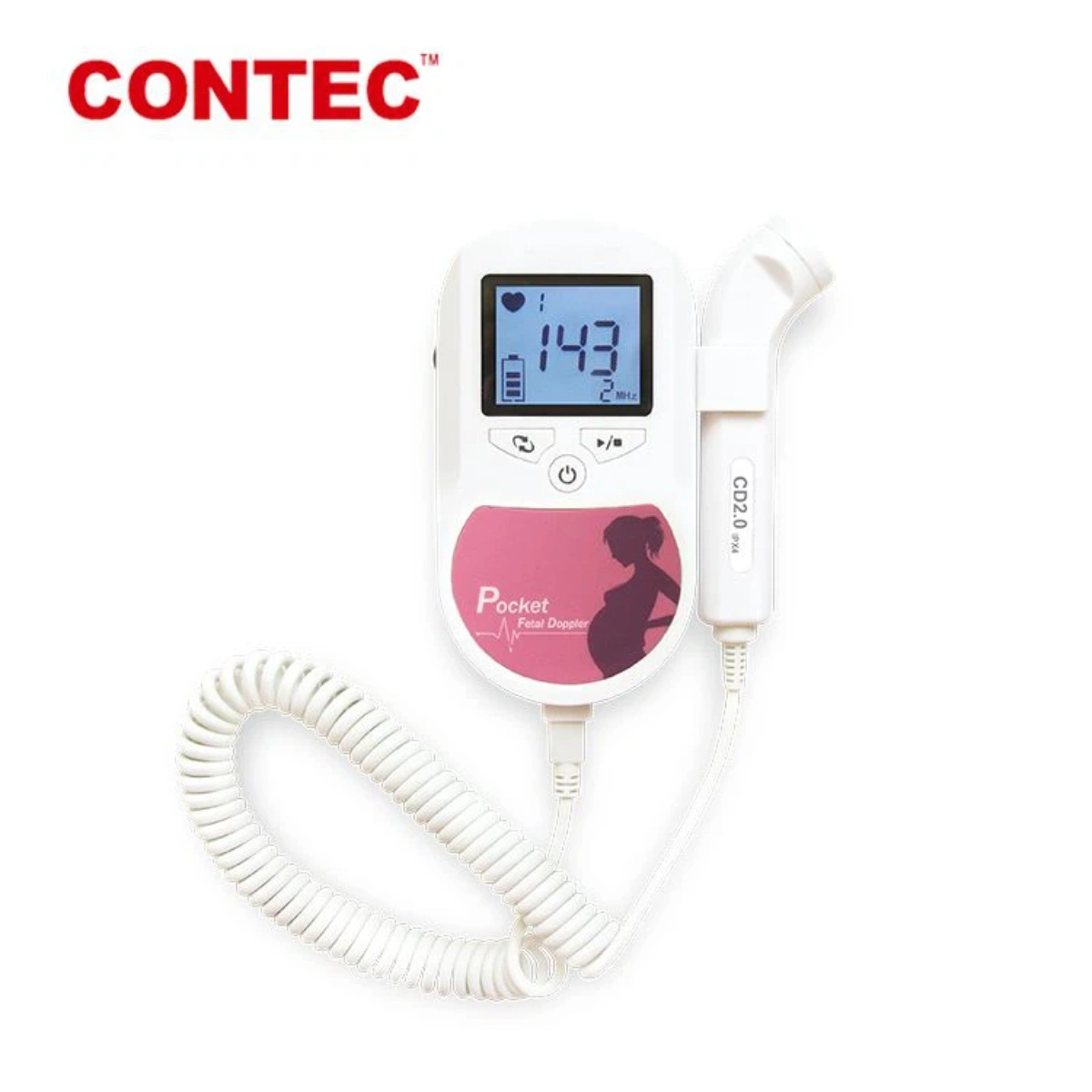 Doppler fetal electrónico portátil con conexión USB CONTEC