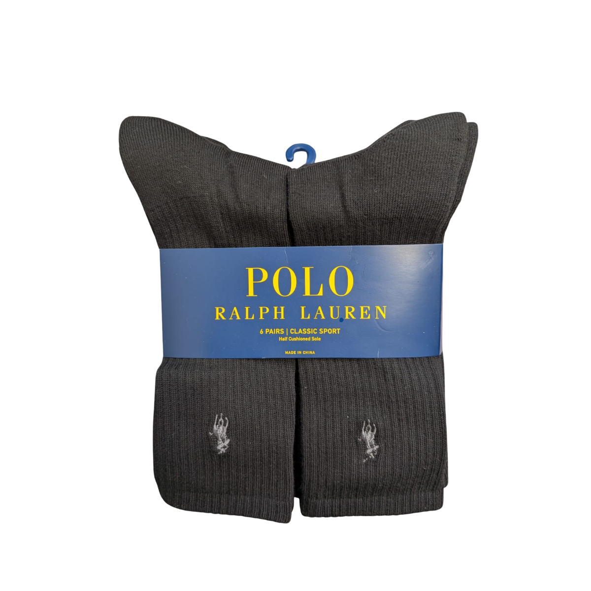 Calcetines Polo Ralph Lauren para Hombre 6 Pares, Classic Sport, Negros