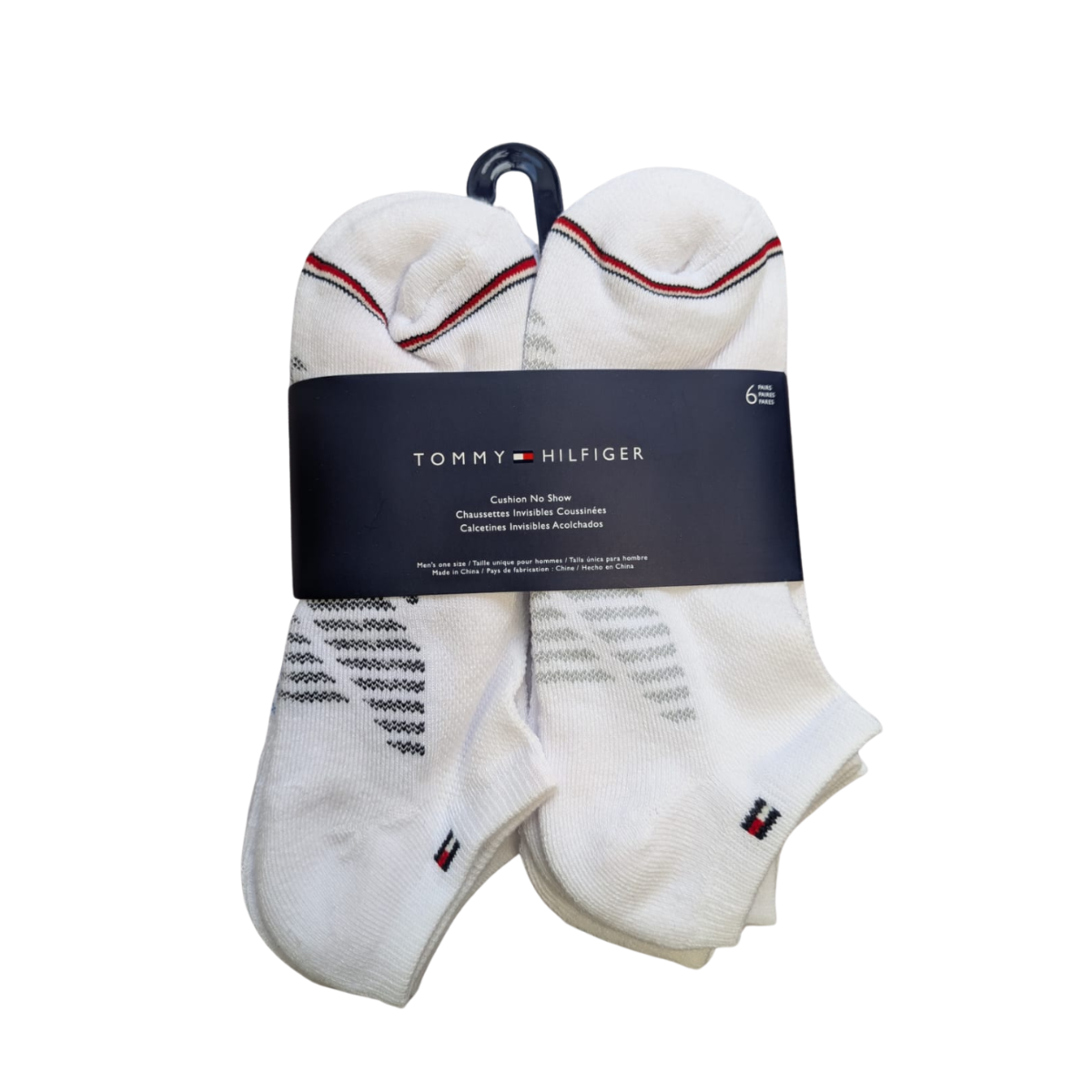 Pack 6 Pares Calcetines Tommy Hilfiger Hombre Cushion No Show Blancos Talla Única