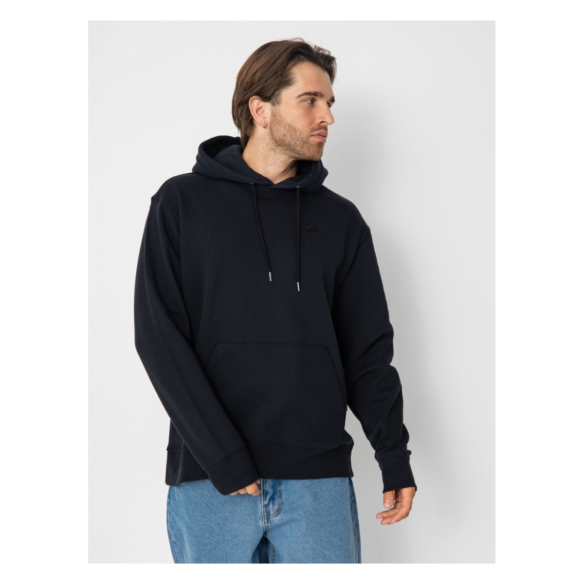 Hoodie Quiksilver Negro – Sudadera con Capucha Clásica